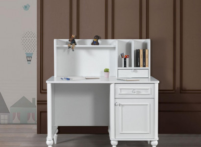 Modern desk wooden youth children's room white furniture